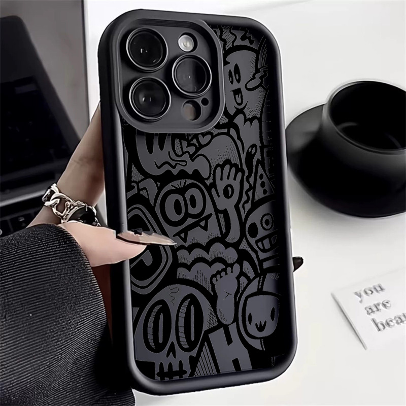 Phone Cases Xr Iphone - Custodia per telefono con graffiti neri